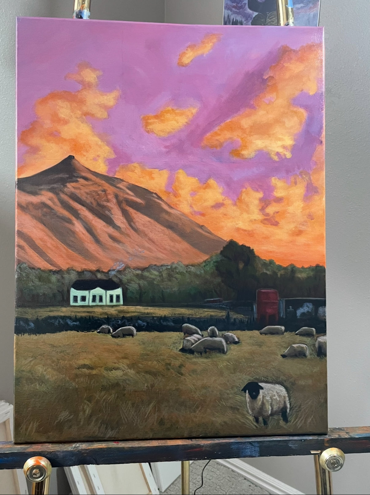 “Mollys Sheep” - Original 24x18 painting- Acrylic 2023