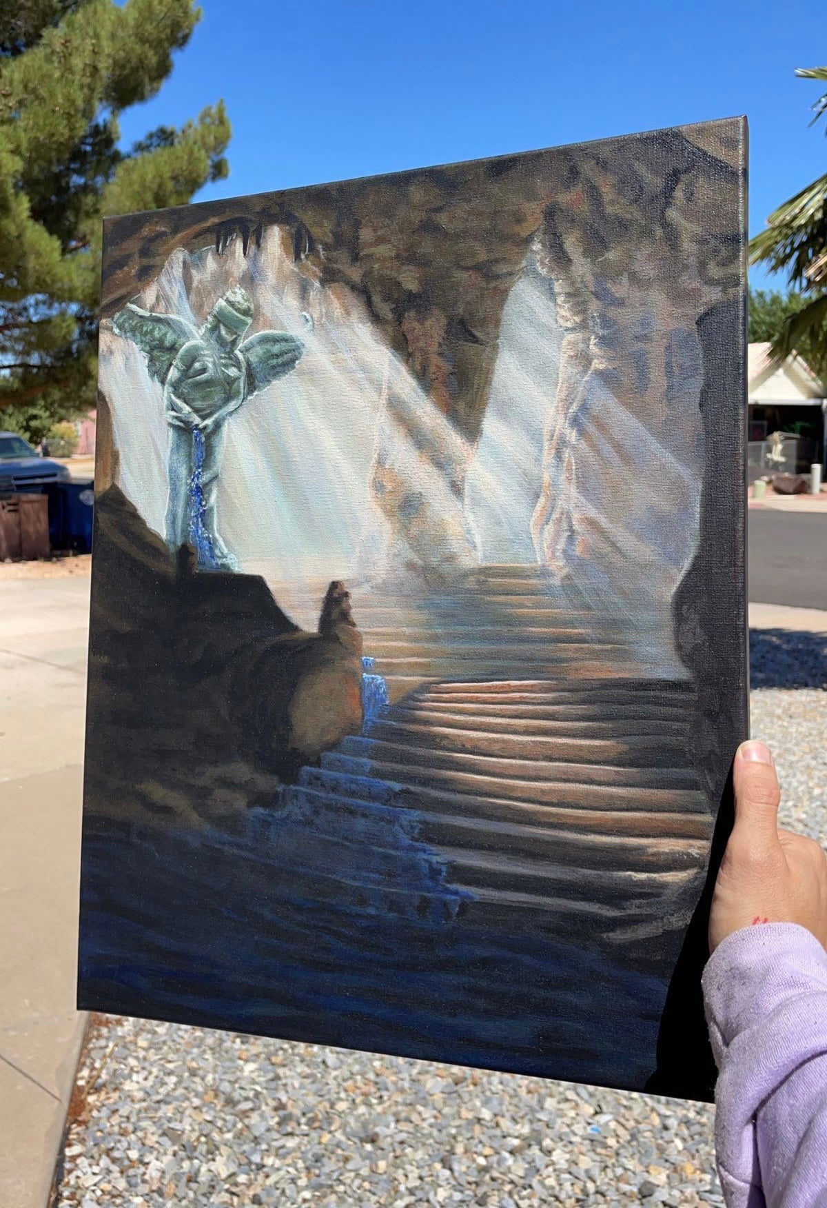 “Water Bearing Angel “- Original 20x16 painting - Acrylic 2022