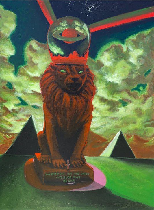 “Worthy is he who wields thy blade” Original 24x18 - Acrylic 2022