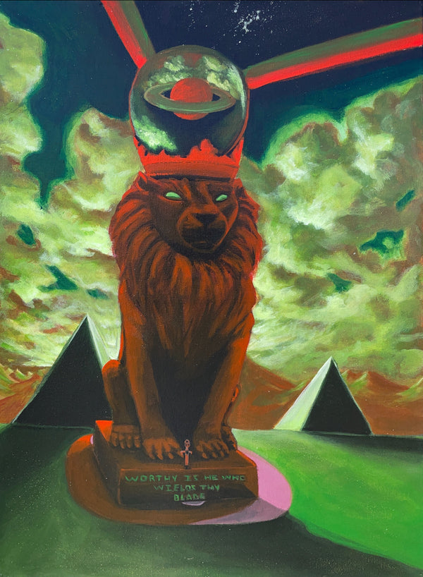 “Worthy is he who wields thy blade” Original 24x18 - Acrylic 2022