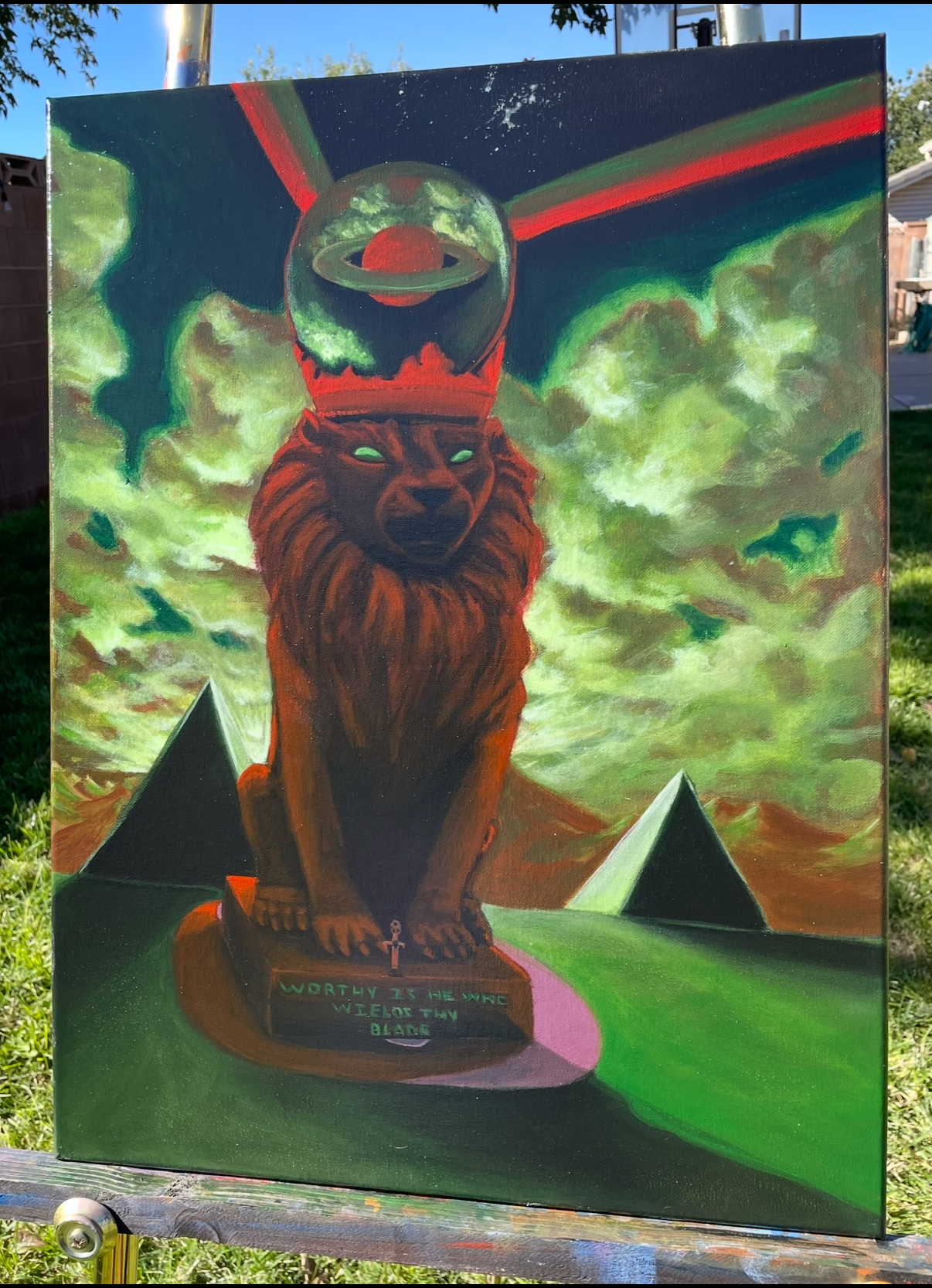 “Worthy is he who wields thy blade” Original 24x18 - Acrylic 2022