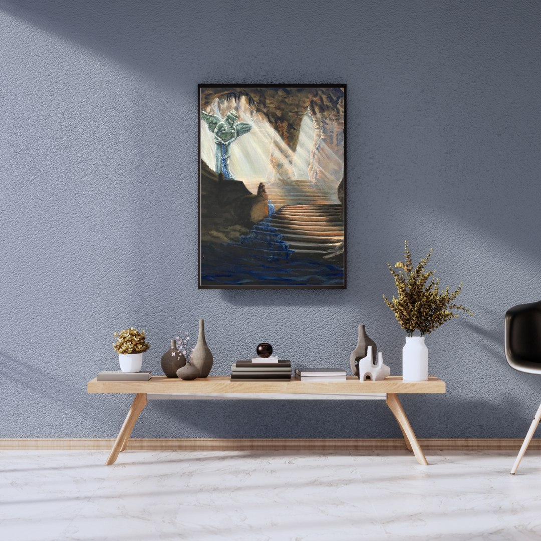 “Water Bearing Angel “- Original 20x16 painting - Acrylic 2022